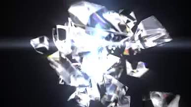 大气奢华钻石破碎标志展示AE模板视频的预览图